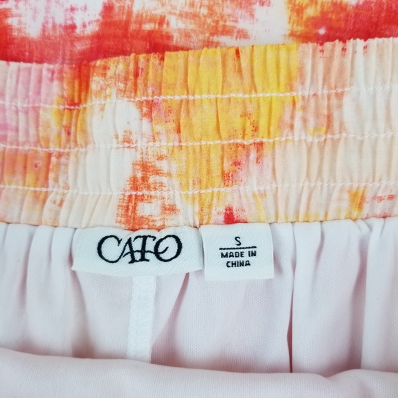 Cato tropical lined maxi skirt elastic back size S - Picture 3 of 7